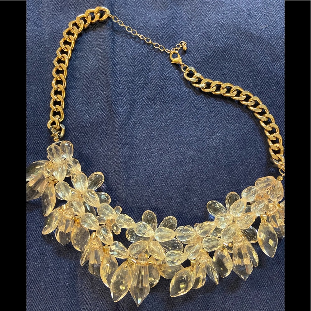 Pink Drops arranged as flowers on Gold chain